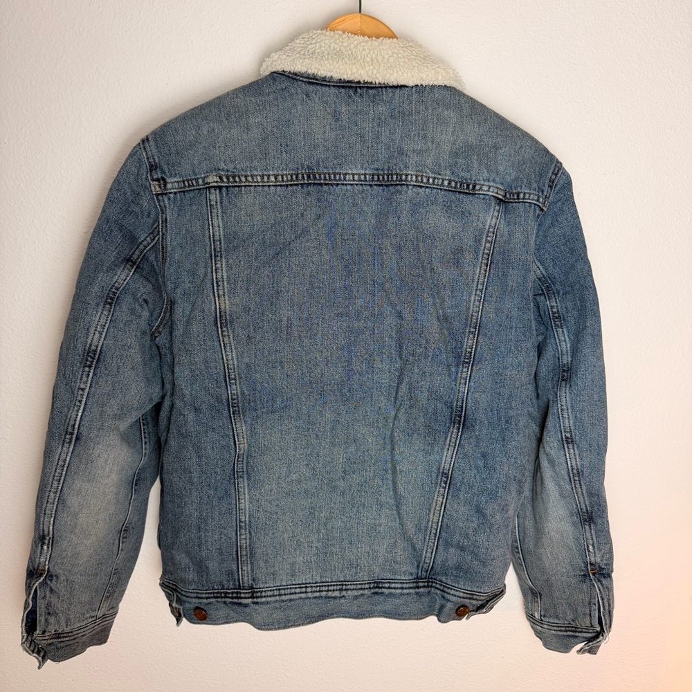 Madewell Men’s Sherpa Classic Jean Jacket Medium - Picture 12 of 16